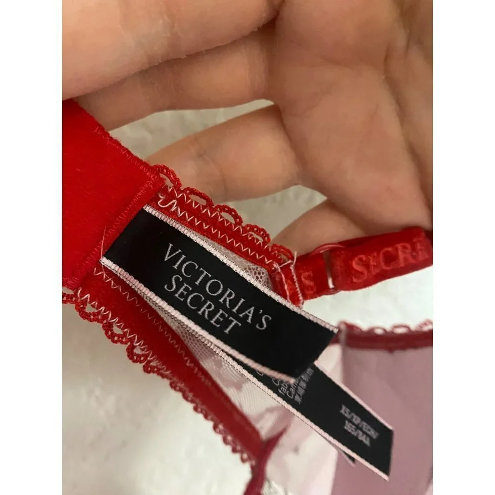 Victoria Secret Women's Rose Bud Dot Wicked Teddy Pink/Red - XS - Picture 13 of 16